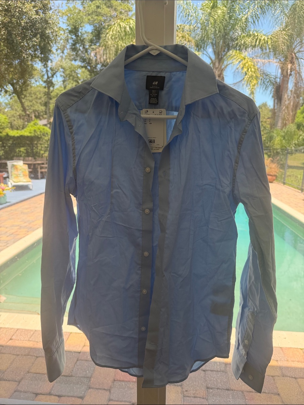 H&M Men's Pale Blue Dress Shirt